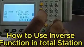 How to use Inverse Function in Total Station#totalstation #foif #surveywork