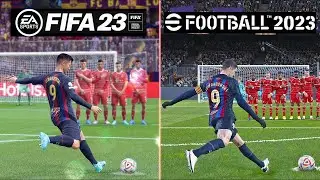 FIFA 23 vs efootball PES 2023 Free Kicks