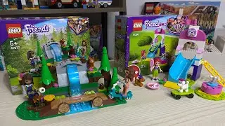 Lego Friends 41677 Forest Waterfall and 41396 Puppy Playground - Lego Speed Build
