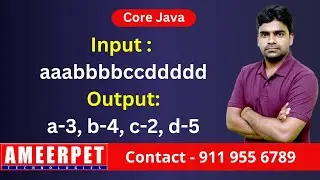 Java Strings | Print Frequency of Each character in given string | Coding | By Srinivas