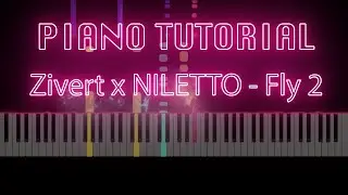 Zivert x NILETTO - Fly 2(piano tutorial)+MIDI file+sheet music(НОТЫ)