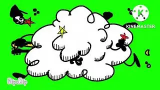 fight cloud green screen but with stars V2 (free to use) (plaese dont replase this fight cloud)
