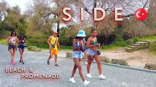 🇹🇷 ANTALYA SIDE Promenade & beach TURKIYE #turkey #side #antalya #beach