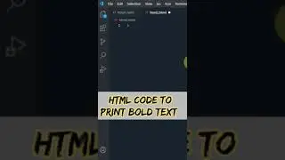 Html Code to Print Text in Bold | HTML | 