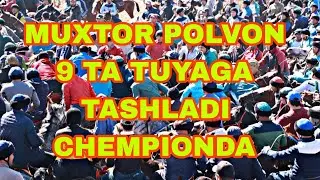 OTABEK UMAROVNI CHEMPION OTI BILAN MUXTOR POLVON 9 TA TUYAGA TASHLADI
