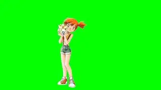 Pokamon misty in green screeb video