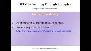 06 - HTML title tag | Learning Through Examples