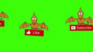 YouTube subscribe like share button green screen video