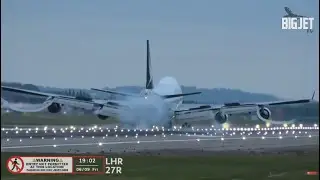 Low Pressure Conditions/Amazing Wing Vortex Arrivals at Heathrow