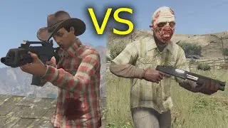 ZOMBIES vs GRANJEROS! INCREIBLE!! - GTA V ONLINE