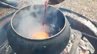 Готовим глинтвейн на костре