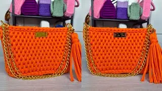 Clutch de Crochê Passo a Passo  | Bolsa Clutch em Crochê Com Ponto Rattan|Palito