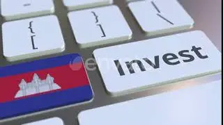 INVEST Text and Flag of Cambodia on the Buttons | Motion Graphics - Envato elements