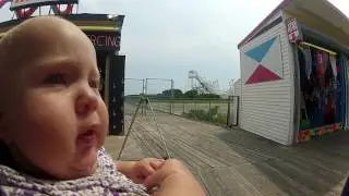 Daughter on Tramcar in Wildwood New Jersey
