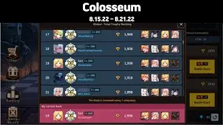 (Guardian Tales) Colosseum 8.15.22-8.21.22