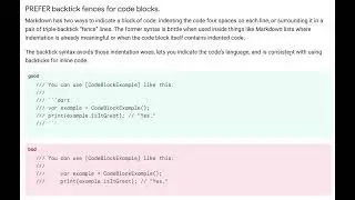 effective dart backtick fences for code blocks