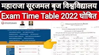Brij University exam time table  2022 | MSBU Exam Time Table 2022