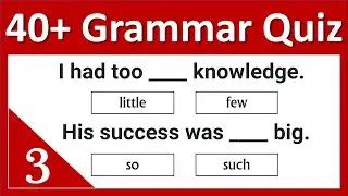 Test Your English #3 | 40+ Quiz | English Grammar Test