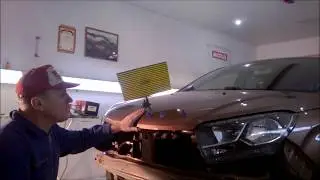 LADA XRAY ремонт бахнутого в морду Часть 2