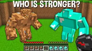Who is STRONGER ? DIRT MUTANT MAN vs DIAMOND MUTANT MAN in Minecraft !