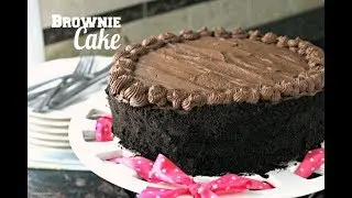 Homemade Birthday Chocolate Brownie Cake Recipe