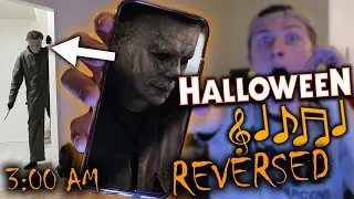 (MICHAEL MYERS IS HERE) LISTENING TO HALLOWEEN MUSIC REVERSED AT 3 AM CHALLENGE!!!