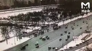 автобус на славянском бульваре. видео mash