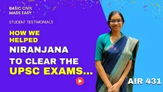 How we helped a student to clear the UPSC exams | ft. Niranjana | Basic Civil Made Easy