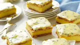 How to make traditional vanilla slice with passionfruit icing