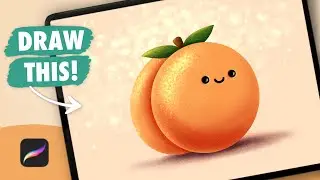 Procreate Drawing Tutorial - Kawaii Peach | Digital Art Tutorial