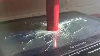 Hydraulic Press Crushing Electronics