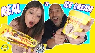 Comida Real vs Comida de Helado!!! Real Food vs Ice Cream Jordi y Bego Momentos Divertidos