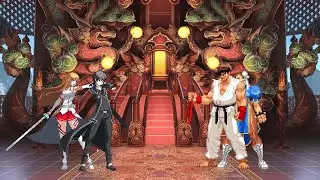 M.U.G.E.N - Kirito & Asuna (SAO) vs Ryu & Chun-Li (Street Fighter)