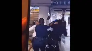 guy body slam cop