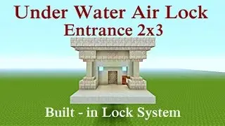 Minecraft Tutorial : Underwater Air Lock Door 2x3 Tall