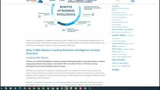 IBM Watson || Leading Business Intelligence Analyst Solution