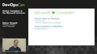 Docker Container in the Microsoft Universe