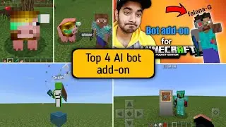 Top 4 AI Bot Addons for Minecraft PE | AI Hunter, Smart Companions, Battle Bots & More