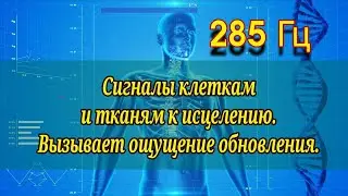 285 Гц - Сигналы клеткам и тканям к исцелению. Вызывает в теле ощущение обновления.