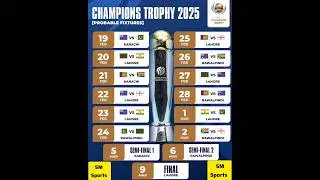 #iccchampionstrophy2025 Schedule #championstrophyschedule2025 | Champions Trophy 2025 Schedule