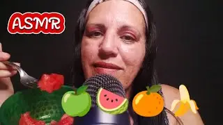 Asmr-Murkbang comendo frutas 🍏🍉🍌🍊
