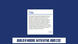 Build a popup modal  with  HTML CSS and JAVASCRIPT