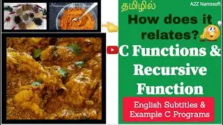 Functions in C programming. Recursive function in C programming in Tamil {With Real-life examples}