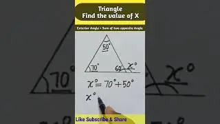 Triangle || Find the value of X (Angle) || @Sky Struggle Education 