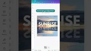 🌊Create water reflection text in Canva!