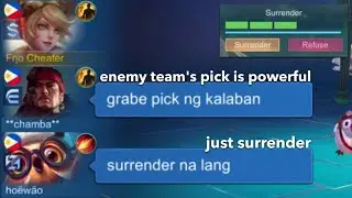 MY TEAMMATES GOT SCARED OF THE ENEMY'S HEROES!! (THEY WANT TO SURRENDER)