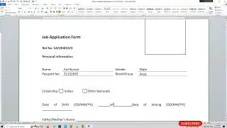 How to Create  a Fillable Form Field  with an Under Line in Ms Word ✅