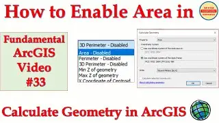 Area Disabled Problem Solved || How to Enable Calculate Geometry Tool in ArcGIS || Calculate Area ||