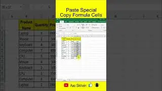Use Paste Special in Excel