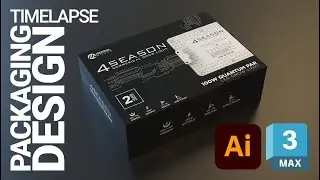 How to Create & Render a 3d Mockup for Packaging Design in Autodesk 3DS MAX 2023 in Time-Lapse